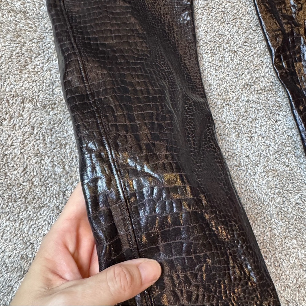 🤩 NWT SPANX Faux Leather Croc Leggings - Picture 5 of 5